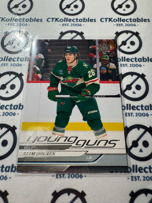 2024-25 Upper Deck Hockey Series 1 Young Guns Liam Ohgren #248 Wild