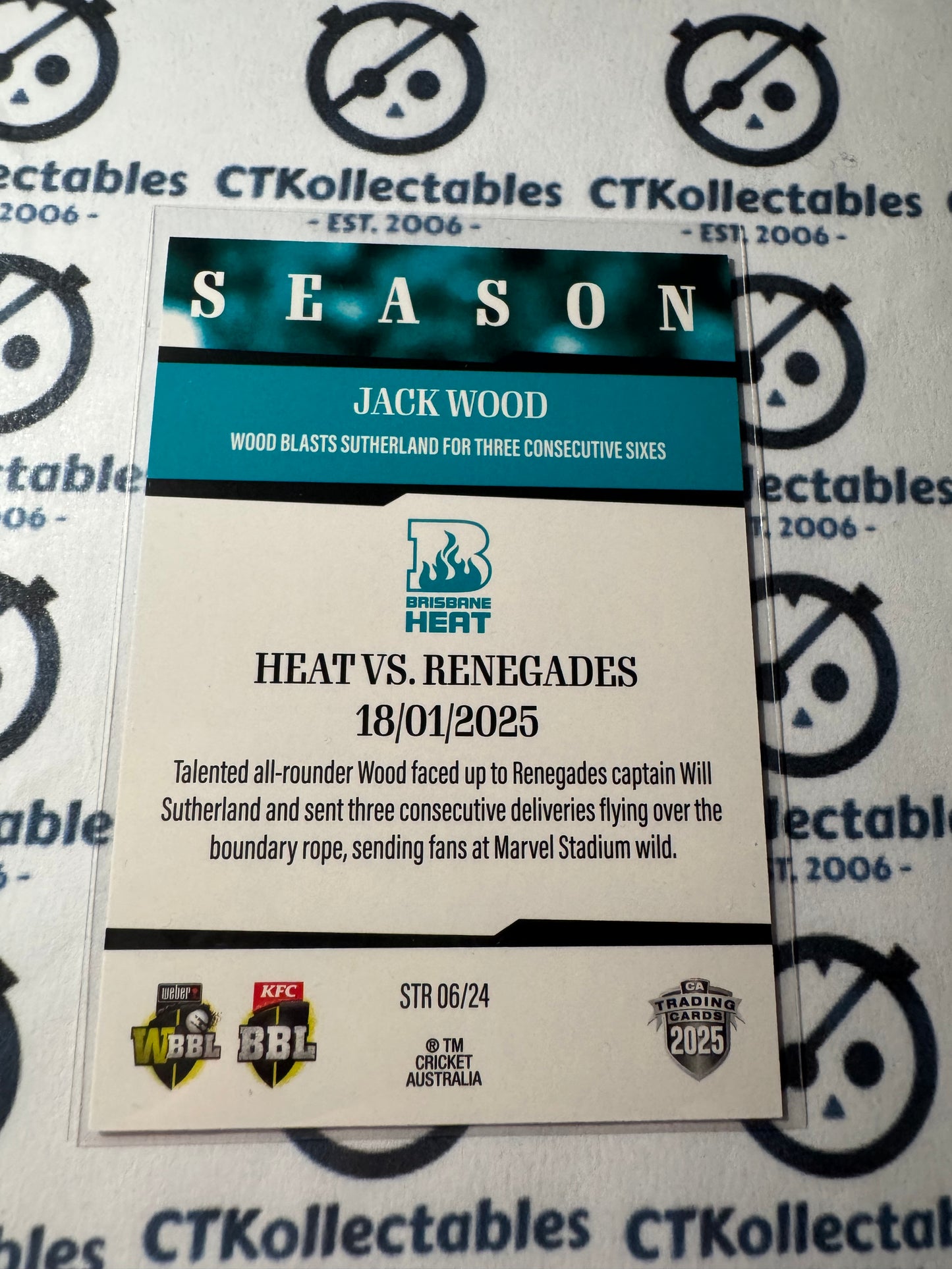 2025/26 CA Cricket Traders Jack Wood Season To Remember STR 06/24