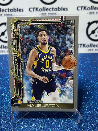 2025-26 Topps Holiday NBA Glitter #H38 Tyrese Haliburton Indiana Pacers