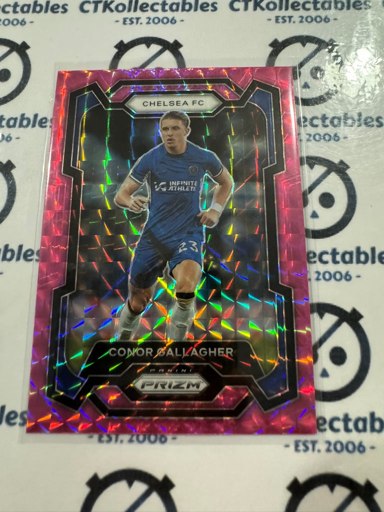 2023-24 Prizm Premier League Soccer Conor Gallagher #191 Pink Mosaic Prizm