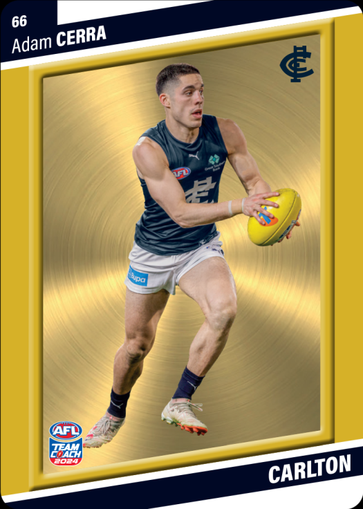 2024 AFL Teamcoach Adam Cerra Gold #66 Blues