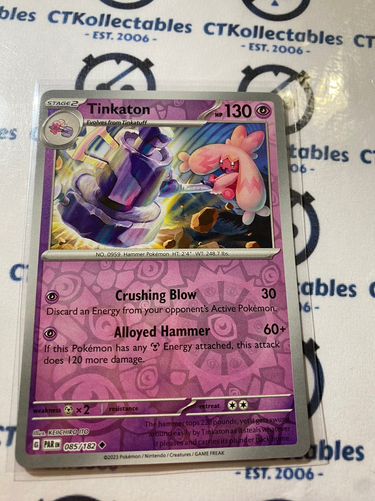 Tinkaton Reverse Holo #085/182 2023 Scarlet & Violet Paradox Rift Pokémon TCG