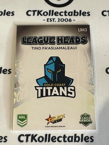2026 Select NRL League Heroes League Heads #LH43 Tino Fa'asuamaleaui Titans
