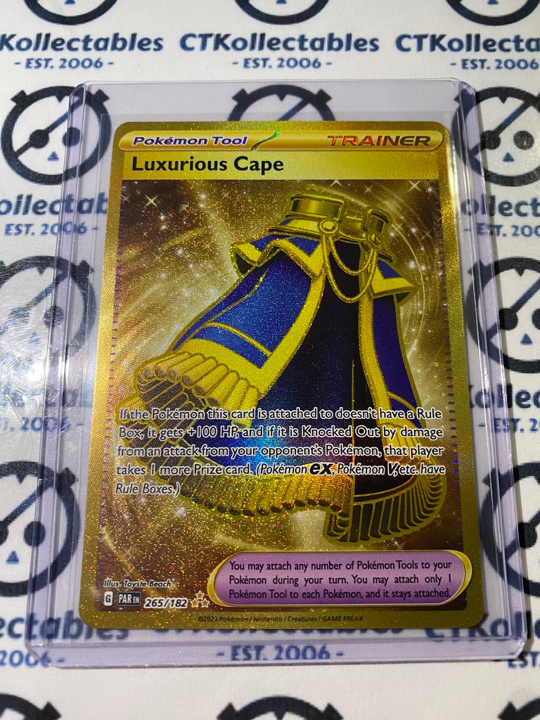 Luxurious Cape Gold Secret Rare #265/182 2023 Paradox Rift Pokémon