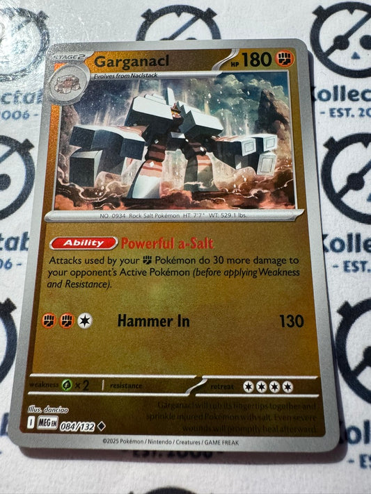 Garganacl Reverse Holo #084/132 Mega Evolution Pokemon