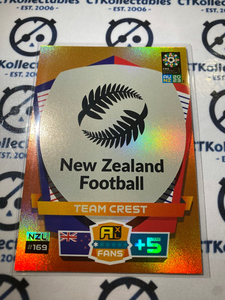 2023 FIFA WWC Adrenalyn New Zealand Team Crest Foil #169 NZL