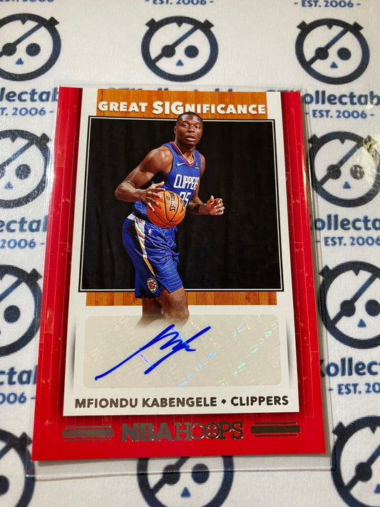 2019-20 NBA Panini Hoops Mfiondu Kabengele Great Significance Auto #GS-MFK Clippers
