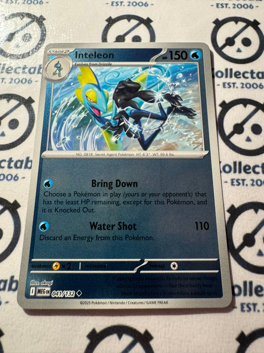 Inteleon Reverse Holo #041/132 Mega Evolution Pokemon