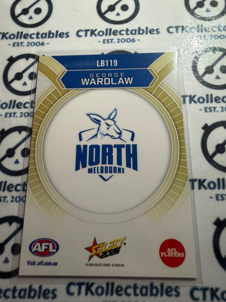 2026 Select AFL Footy Stars Luminous LB119 George Wardlaw Kangaroos