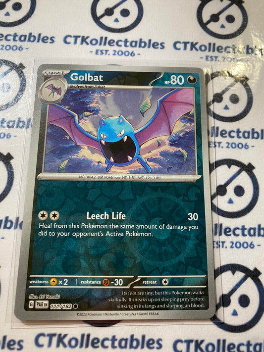 Golbat Reverse Holo #111/182 2023 Scarlet & Violet Paradox Rift Pokémon TCG