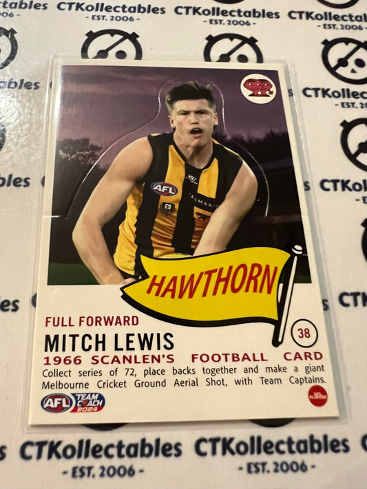 2024 AFL Teamcoach Scanlens Die-Cut Mitch Lewis #38 HAWKS