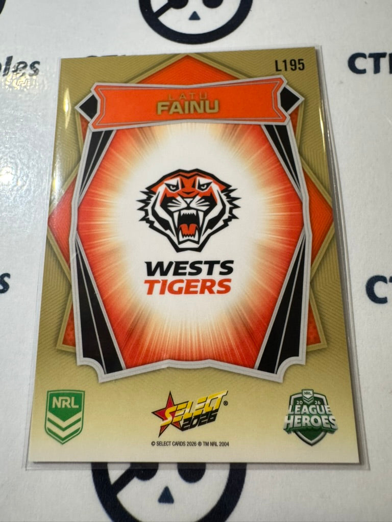 2026 Select NRL League Heroes Luminous Base #L195 Latu Fainu Wests Tigers
