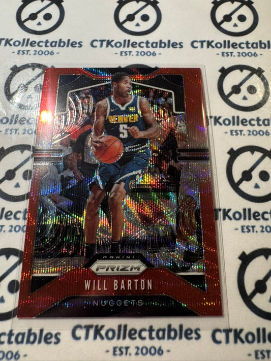 2019-20 NBA Panini Prizm Will Barton Red Ruby Wave Prizm #85 Nuggets