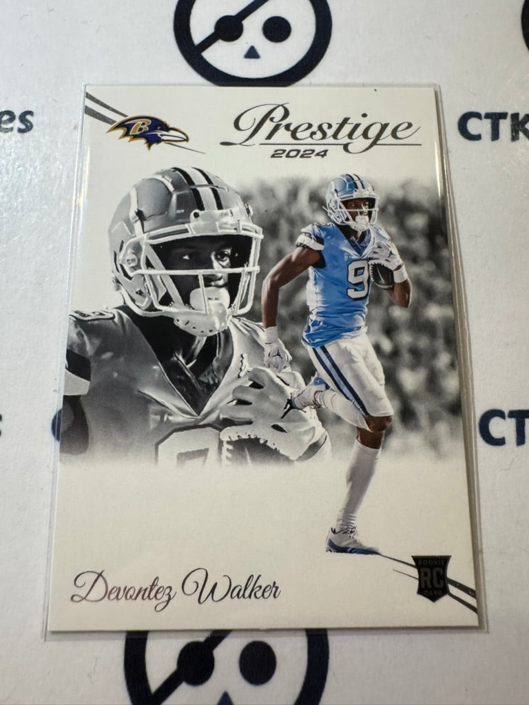 2024 NFL Prestige Rookie Card #368 Devontez Walker Baltimore Ravens