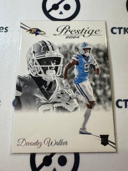 2024 NFL Prestige Rookie Card #368 Devontez Walker Baltimore Ravens