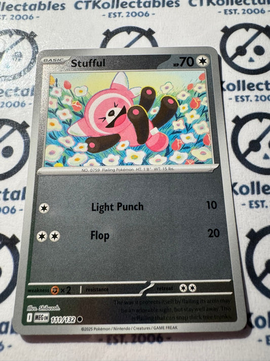 Stufful Reverse Holo #111/132 Mega Evolution Pokemon