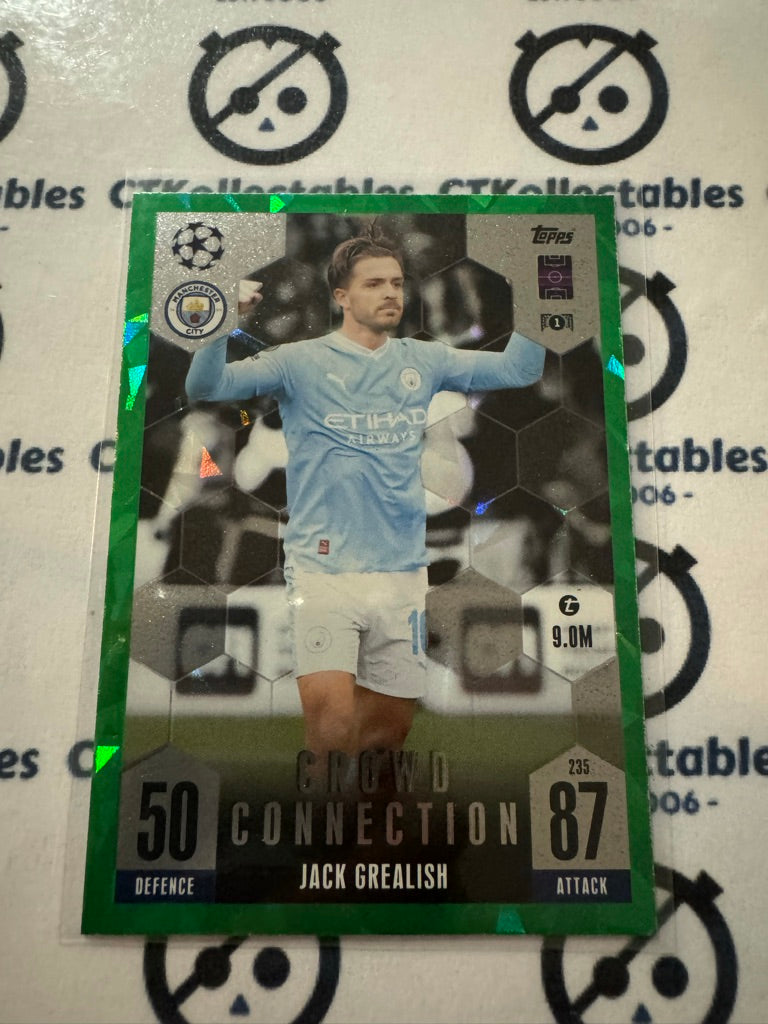 2023-24 TOPPS MATCH ATTAX Jack Grealish Crowd Connection #235 Emerald