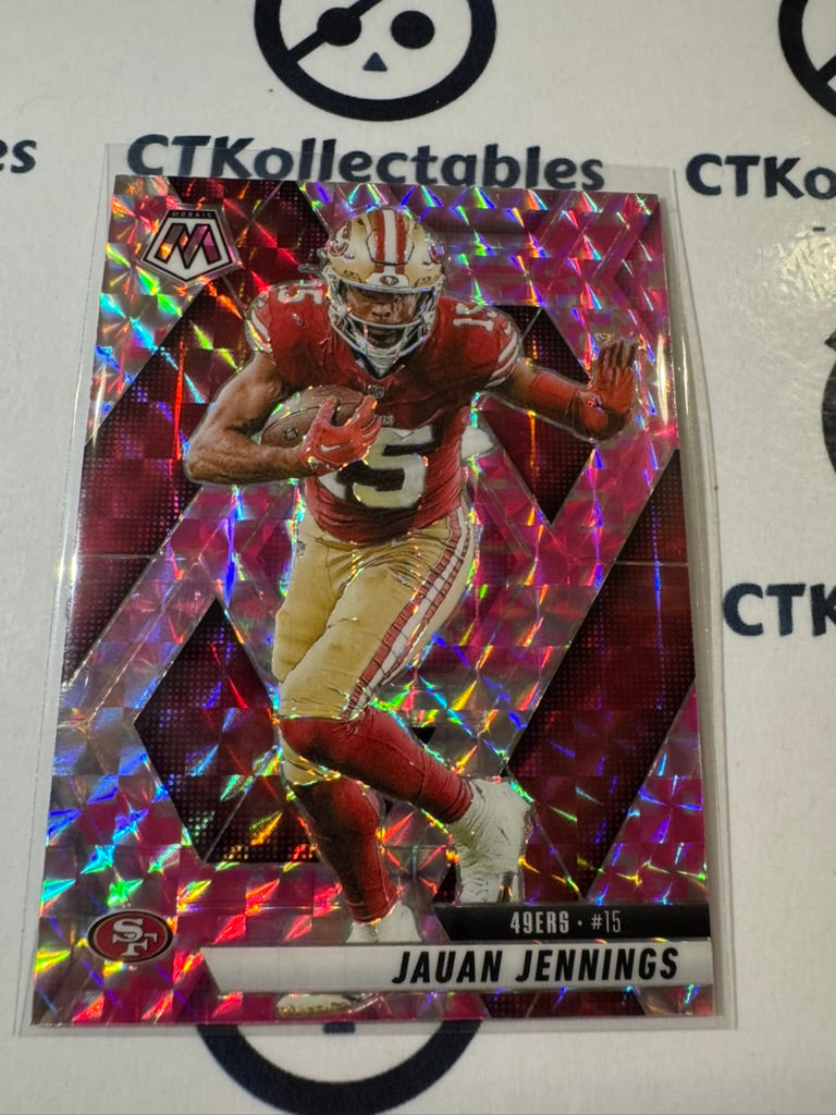 2025 NFL Panini Mosaic Camo Pink Parallel #142 Jauan Jennings 49ers
