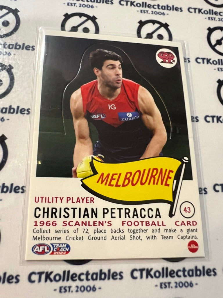 2024 AFL Teamcoach Scanlens Die-Cut Christian Petracca #43 Demons