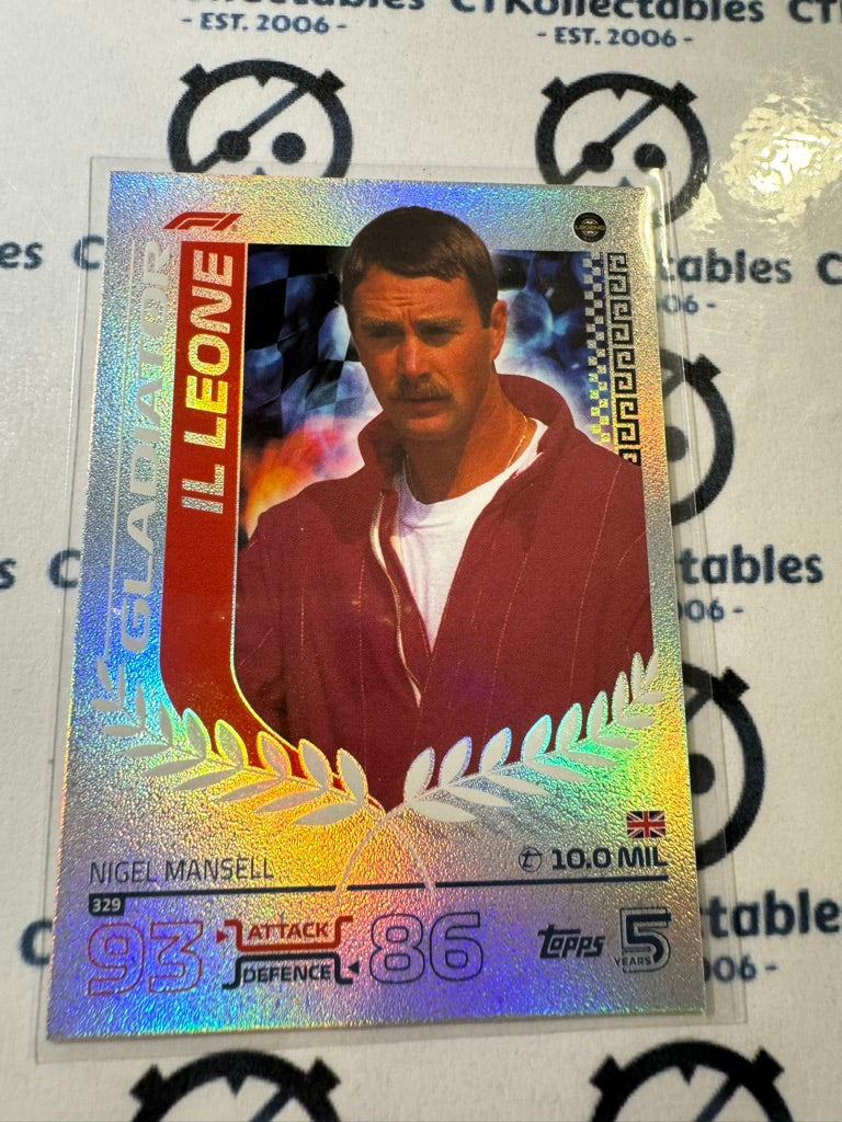 2024 Topps Turbo Attax F1 - Nigel Mansell GLADIATOR IL LEONE Mirror Foil #329