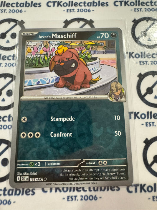 Arven's Maschiff Reverse Holo #138/182 Scarlet & Violet Destined Rivals