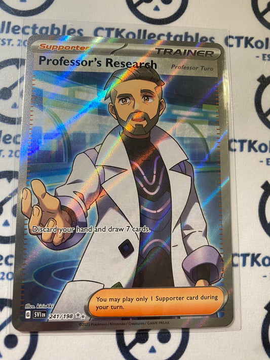 Professor's Research Trainer Full Art #241/198 2023 Scarlet & Violet Pokémon TCG