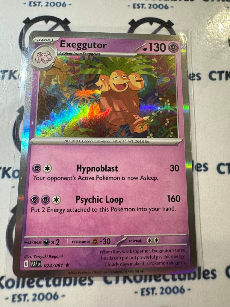 Exeggutor Holo Rare #024/091 2024 Paldean Fates Pokemon Card ...