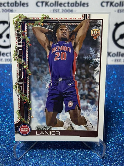 2025-26 Topps Holiday NBA #H197 Chaz Lanier Detroit Pistons RC