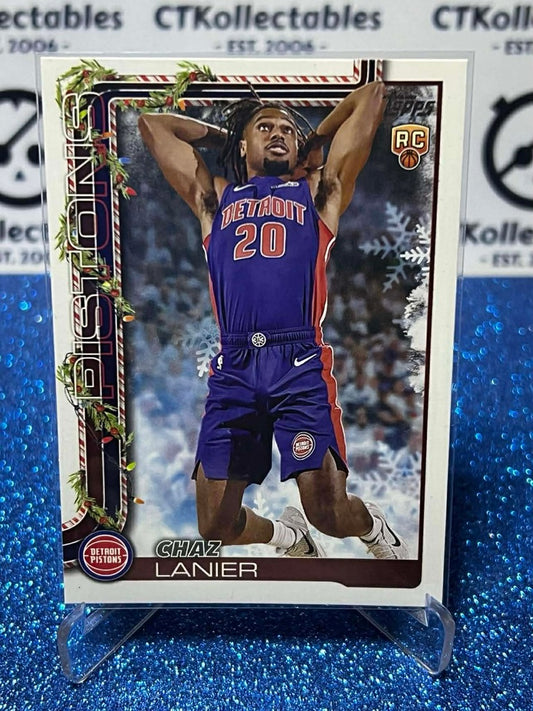 2025-26 Topps Holiday NBA #H197 Chaz Lanier Detroit Pistons RC