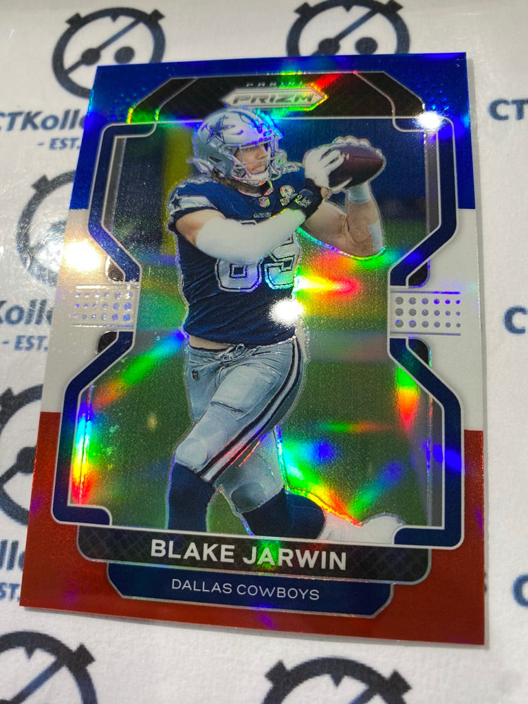 2021 NFL Panini Prizm Blake Jarwin Red White Blue Prizm #241 Cowboys