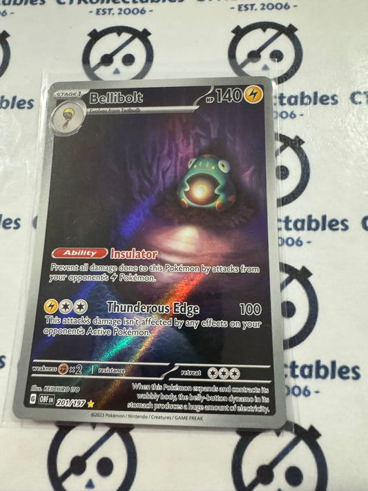 Bellibolt Illustration Rare #201/197 Obsidian Flames Pokemon Card