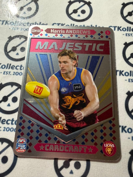 2026 Teamcoach AFL Cardcraft Majestic CCM-02 Harris Andrews #1 Lions