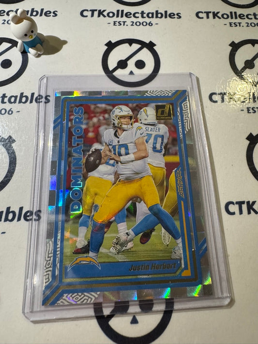 2023 NFL Panini Donruss Justin Herbert Dominators #D-9 Chargers