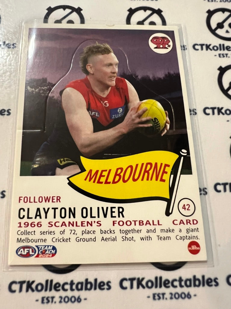 2024 AFL Teamcoach Scanlens Die-Cut Clayton Oliver #42 Demons