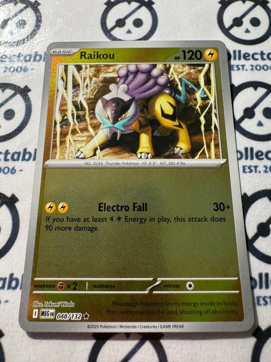 Raikou Reverse Holo #048/132 Mega Evolution Pokemon