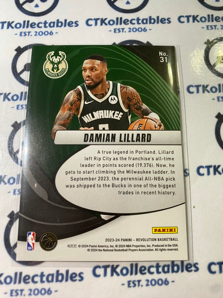 2023-24 NBA Panini Revolution Damian Lillard VORTEX #31 Bucks