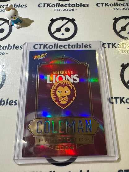 2024 AFL Footy Stars Coleman Predictor Brisbane Lions #175/315