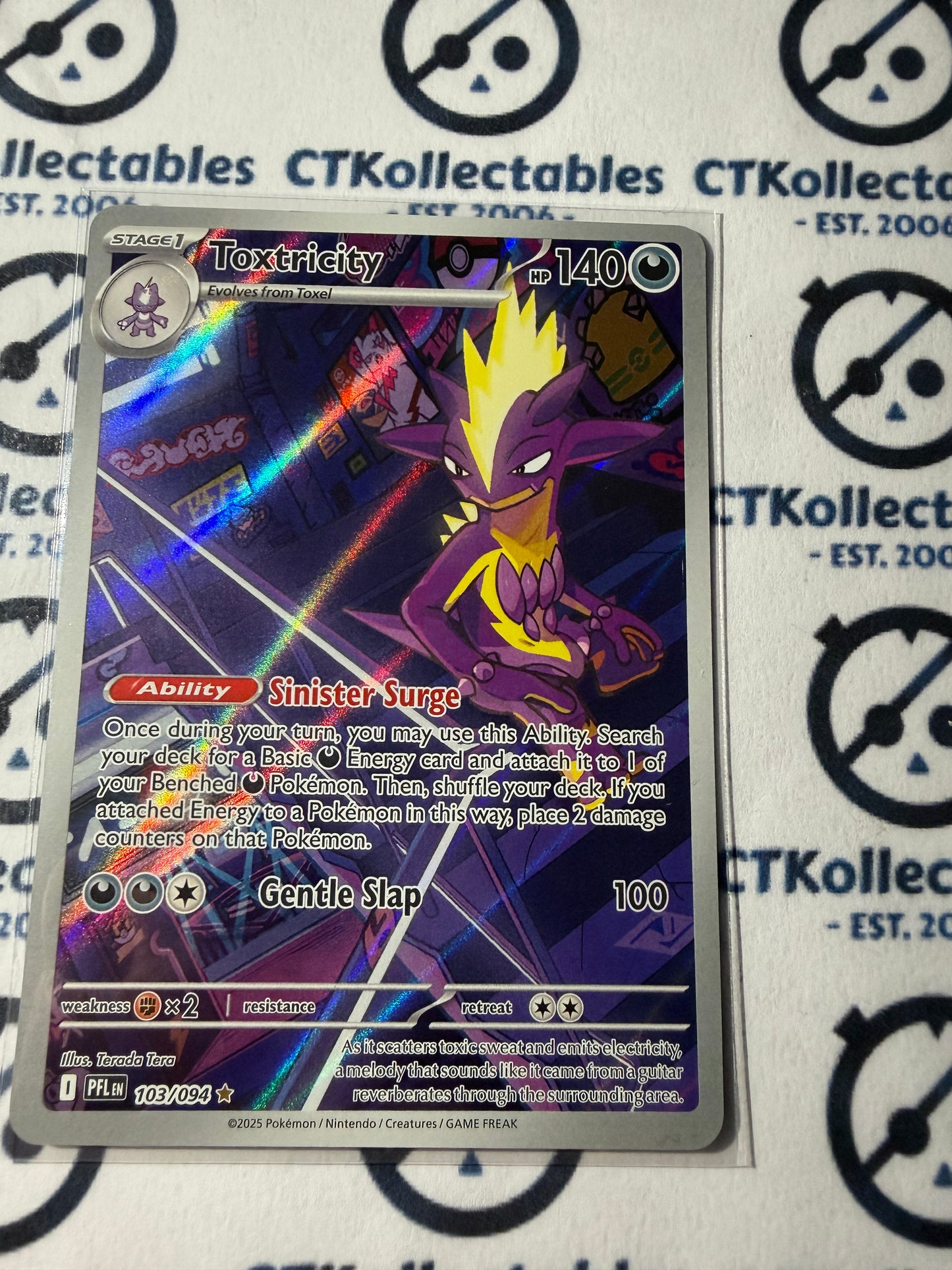 Toxtricity Illustration Rare #103/094 Phantasmal Flames Pokemon