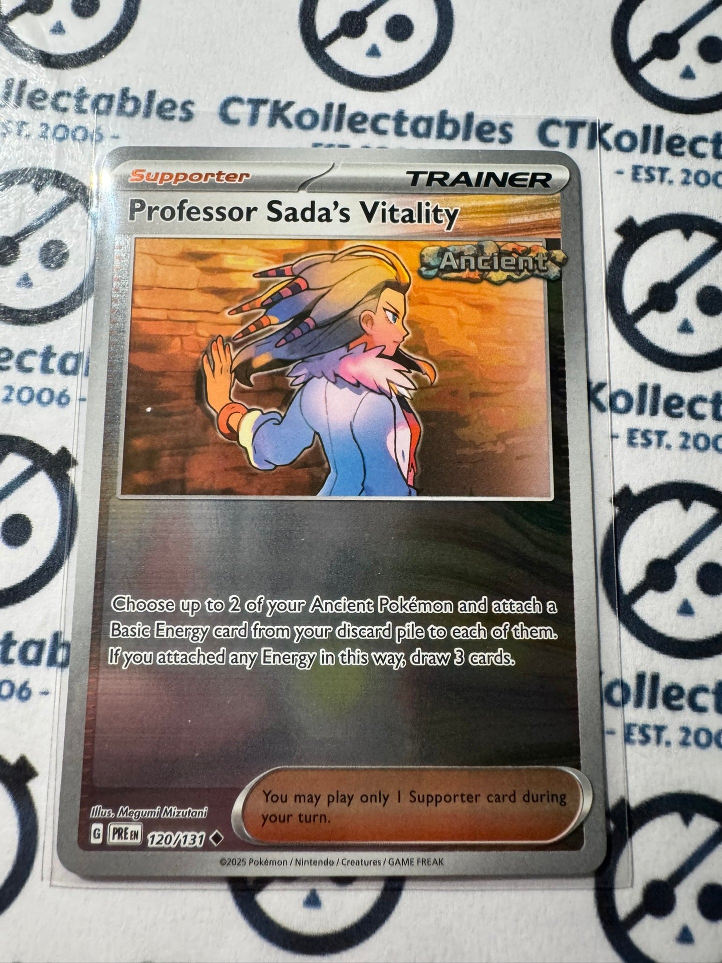 Professor Sada's Vitality Reverse Holo #120/131 Prismatic Evolutions Pokemon