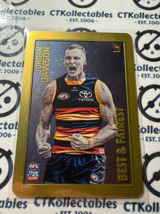 2026 Teamcoach AFL GOLD Best & Fairest BF-01 Jordan Dawson Crows