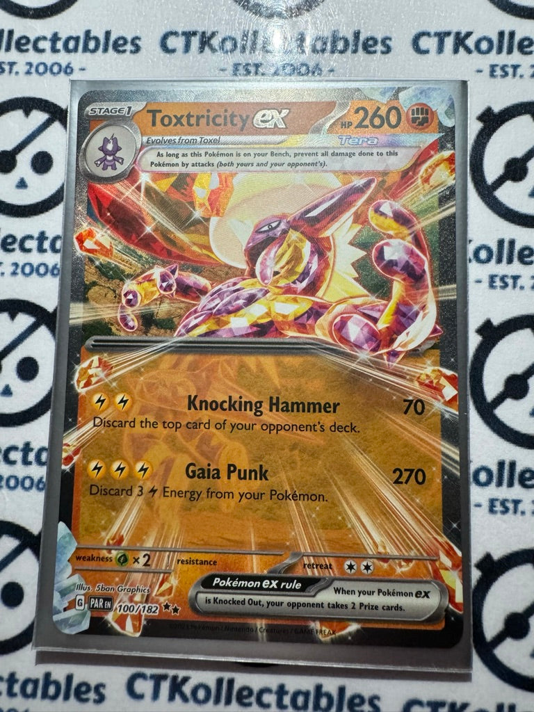 Toxtricity EX Ultra Rare #100/182 2023 Paradox Rift Pokémon TCG