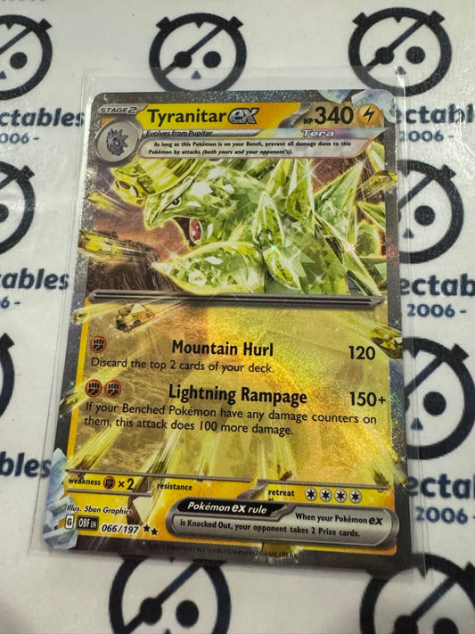 Tyranitar Ex Double Rare #066/197 Obsidian Flames Pokemon Card