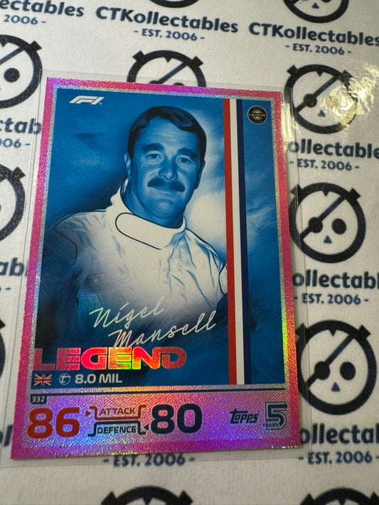 2024 Topps Turbo Attax F1 - Nigel Mansell LEGEND Pink Foil #332