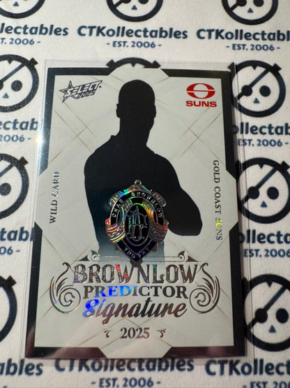 2025 AFL Footy Stars Brownlow Wild Card Platinum Gold Coast #28/60
