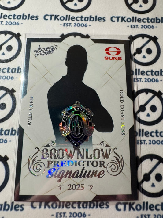 2025 AFL Footy Stars Brownlow Wild Card Platinum Gold Coast #28/60