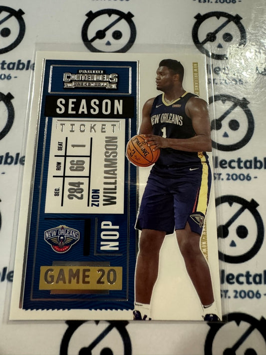 2020-21 NBA Panini Contenders Base Zion Williamson #58 Pelicans