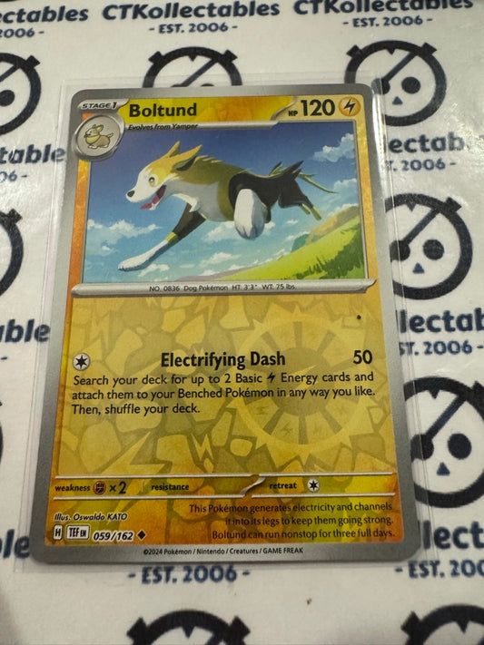 Boltund Reverse Holo Scarlet & Violet Temporal Forces # 059/162 Pokemon