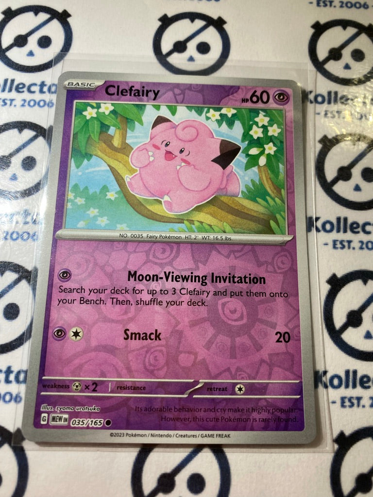 Clefairy Reverse Holo #035/165 Scarlet & Violet 151 Pokemon Card
