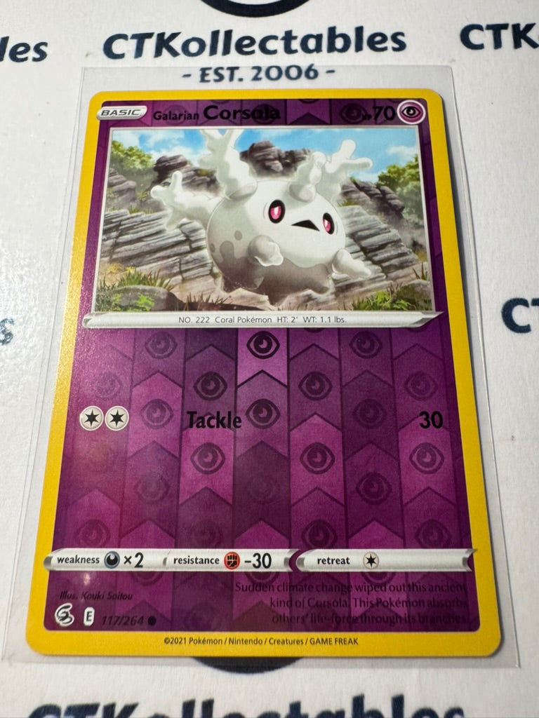 Galarian Corsola Reverse Holo #117/264 Sword & Shield Fusion Strike Pokemon
