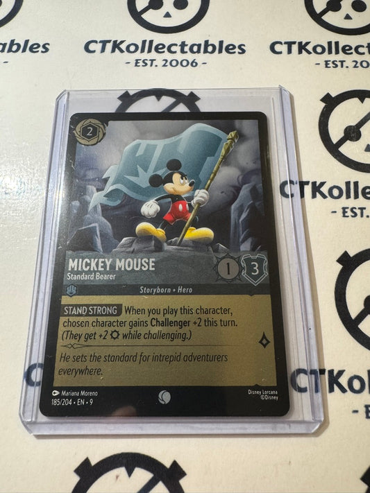 Disney Lorcana Fabled COLD FOIL 185/204 Mickey Mouse - Standard Bearer C